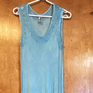 Turquoise blue maxi tank dress